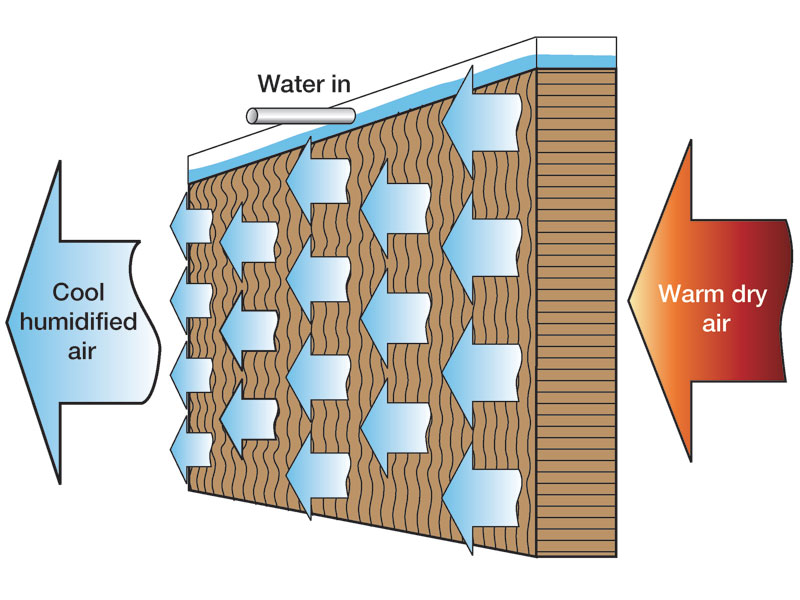 Fonctionnement de l'humidificateur à évaporation